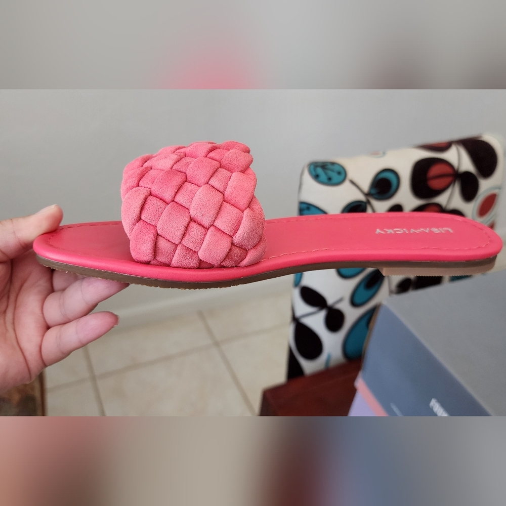 Lisa Vicky Pink Woven Sandals